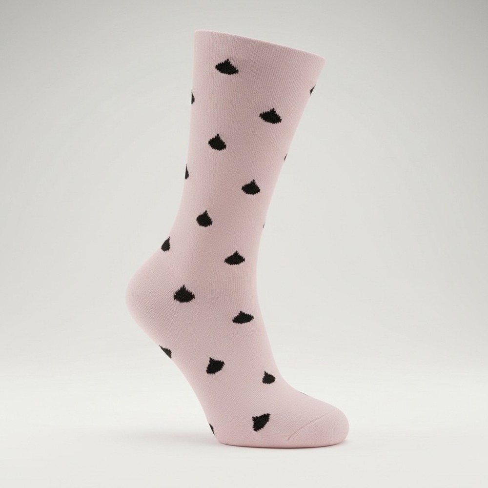 Hershey Chocolate Kisses Socks One Size Men's US Size 7-12 Pink Crew NWT